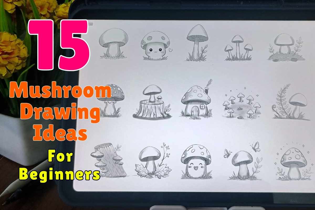 Mushroom Drawing Ideas for Beginners