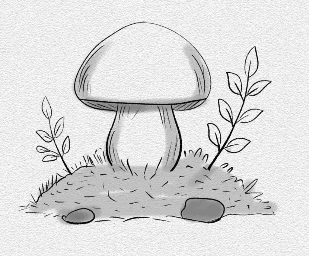 Mushroom with Moss