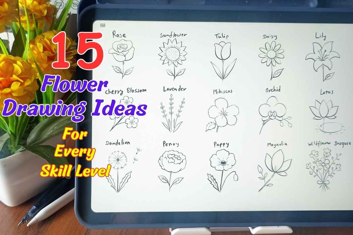 15 Flower Drawing Ideas