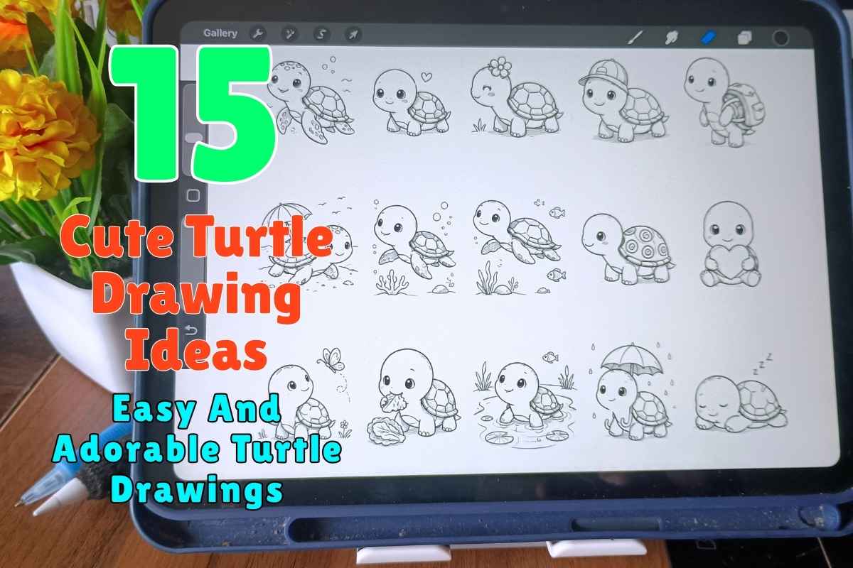 15 Cute Turtle Drawing Ideas Easy and Adorable Turtle Drawings
