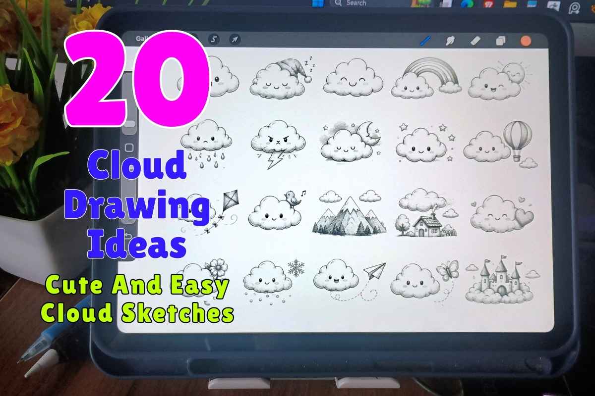 20 Cloud Drawing Ideas Cute and Easy Cloud Sketches
