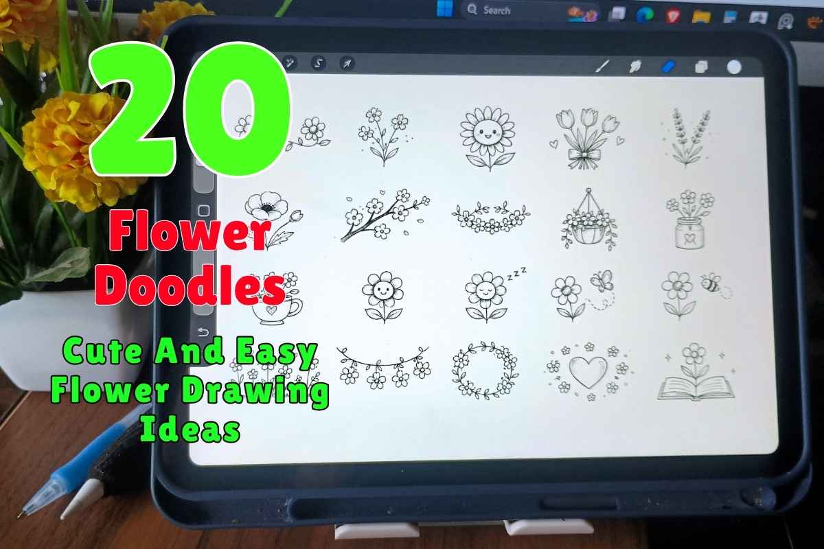 20 Flower Doodles Cute and Easy Flower Drawing Ideas