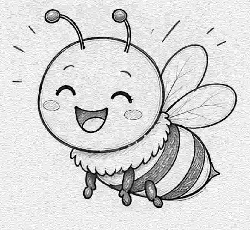 Bee with a Big Smile
