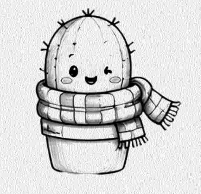 Cactus Wearing a Scarf