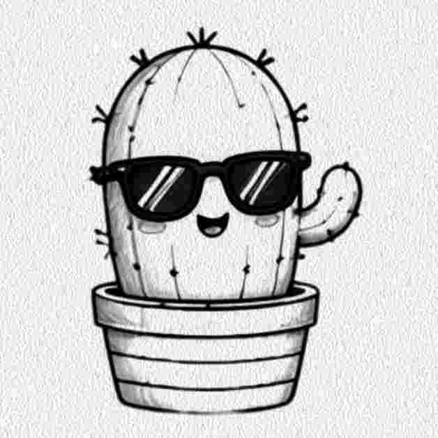Cactus with Sunglasses
