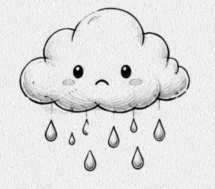 Cloud with Raindrops
