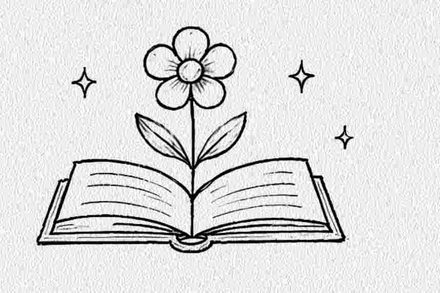 Flower Growing from a Book
