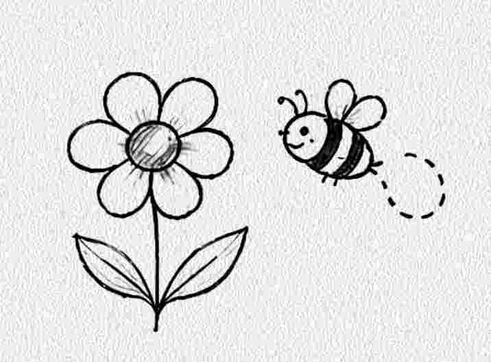 Flower with a Bee
