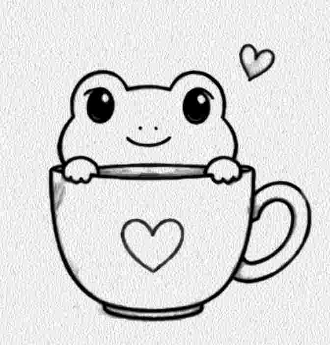 Frog Drinking from a Teacup