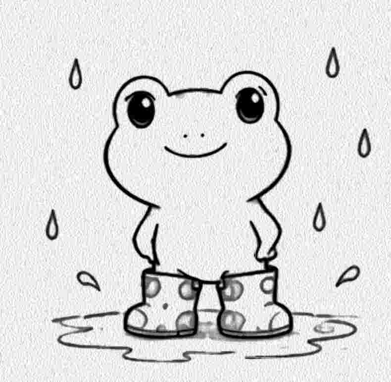 Frog Wearing Rain Boots