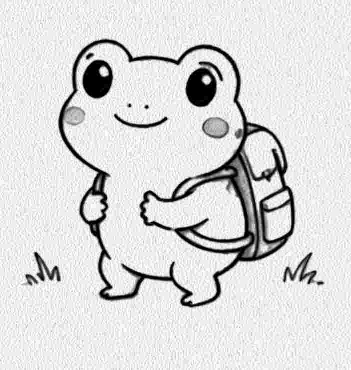 Frog with a Little Backpack