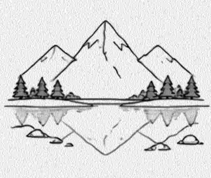 Mountain Reflected in a Lake