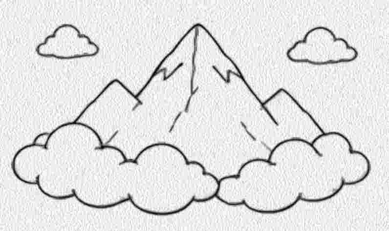 Mountain with Clouds