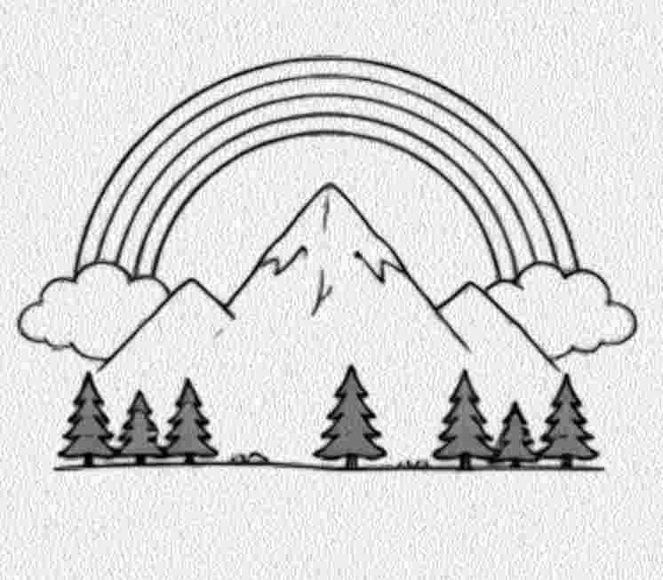 Mountain with a Rainbow