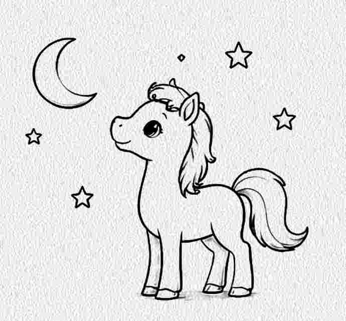 Pegasus Under the Moon