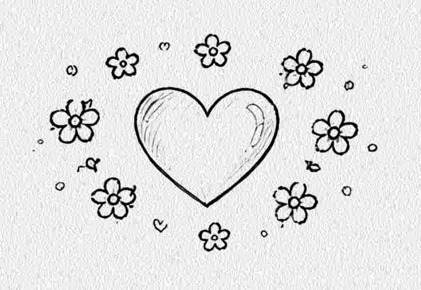 Tiny Flowers Around a Heart