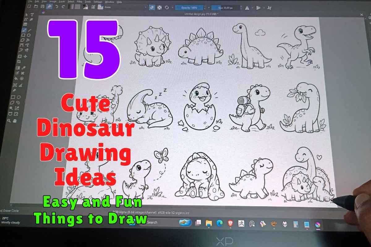 15 Cute Dinosaur Drawing Ideas Easy and Fun Things to Draw