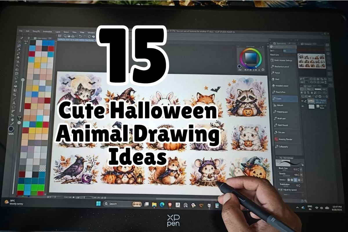 15 Cute Halloween Animal Drawing Ideas