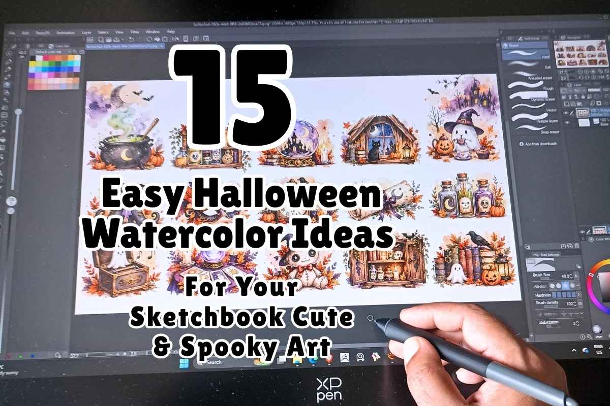 15 Easy Halloween Watercolor Ideas for Your Sketchbook Cute & Spooky Art