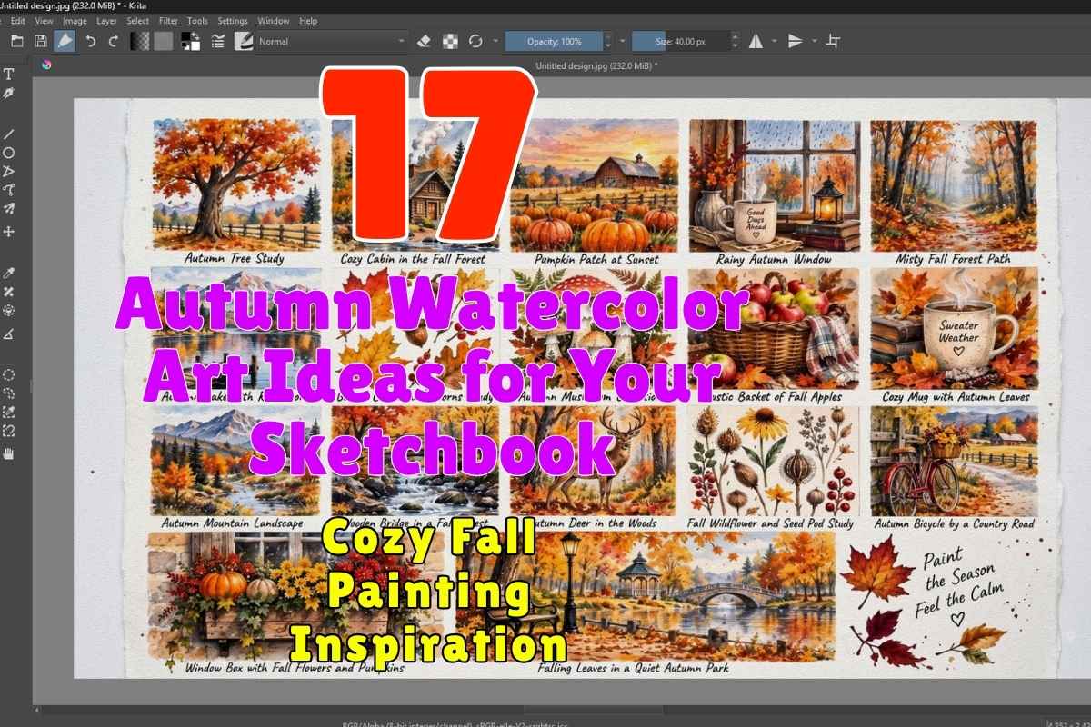 17 Autumn Watercolor Art Ideas for Your Sketchbook Cozy Fall Painting Inspiration