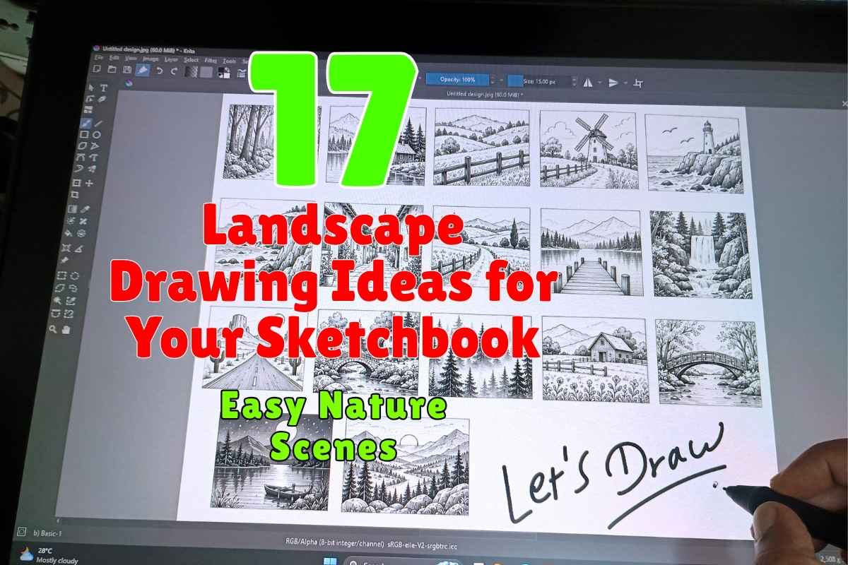 17 Landscape Drawing Ideas for Your Sketchbook Easy Nature Scenes