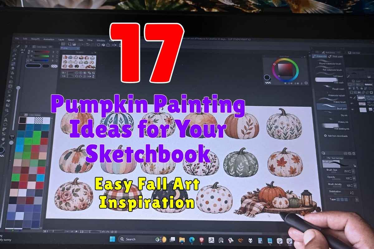17 Pumpkin Painting Ideas for Your Sketchbook Easy Fall Art Inspiration