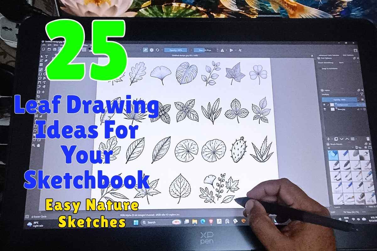 25 Leaf Drawing Ideas for Your Sketchbook Easy Nature Sketches