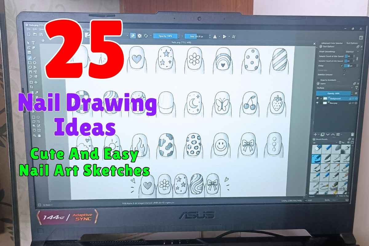 25 Nail Drawing Ideas Cute and Easy Nail Art Sketches