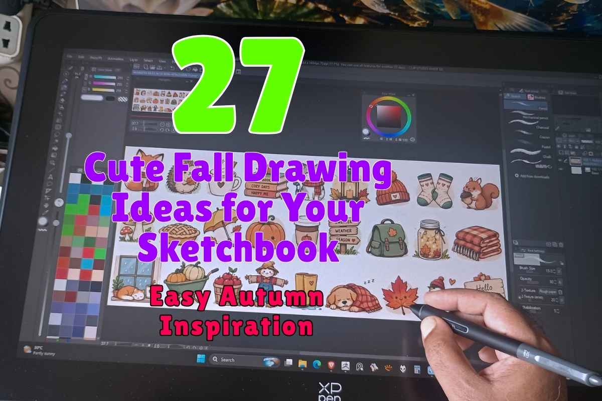 27 Cute Fall Drawing Ideas for Your Sketchbook Easy Autumn Inspiration
