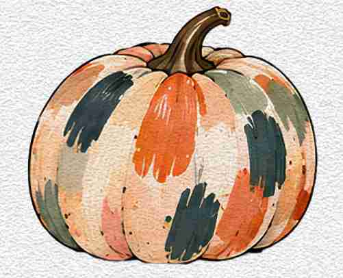 Abstract Brushstroke Pumpkin