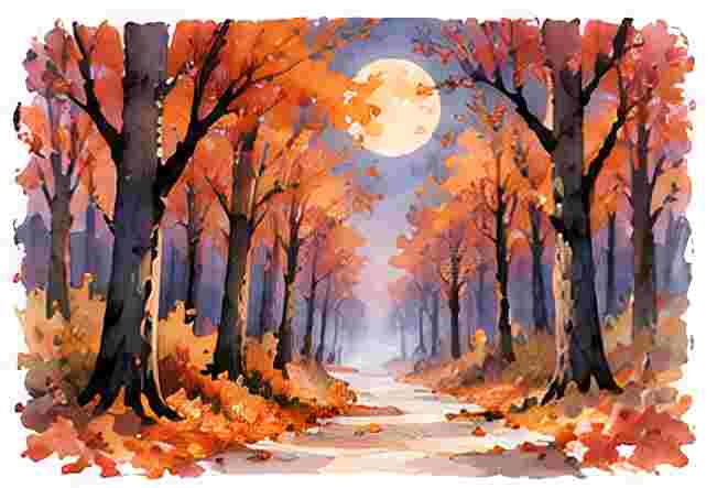 Autumn Night Forest