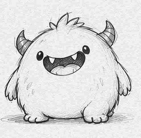 Chubby Blue Monster