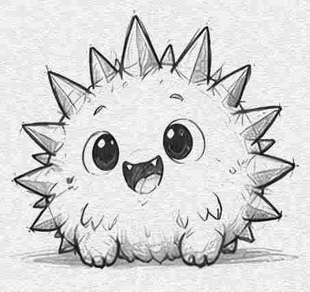 Cute Monster with Spikes