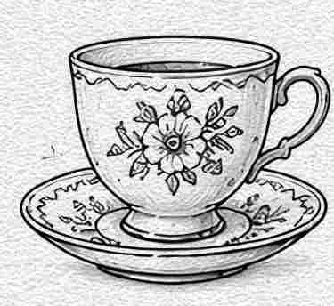 Dainty Teacup and Saucer