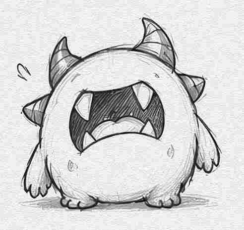 Fanged Chibi Monster