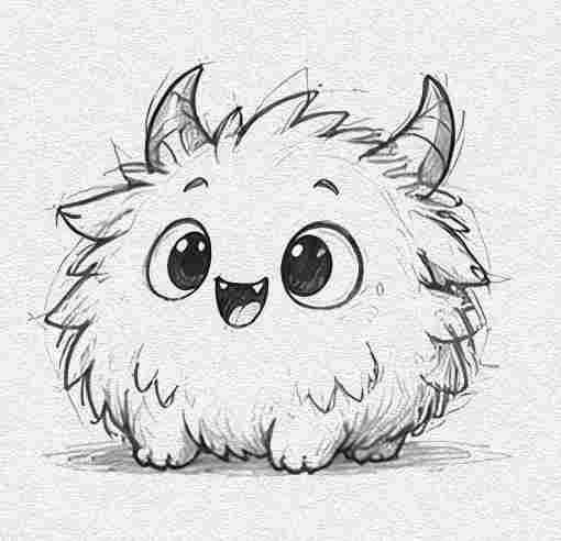 Fluffy Chibi Monster