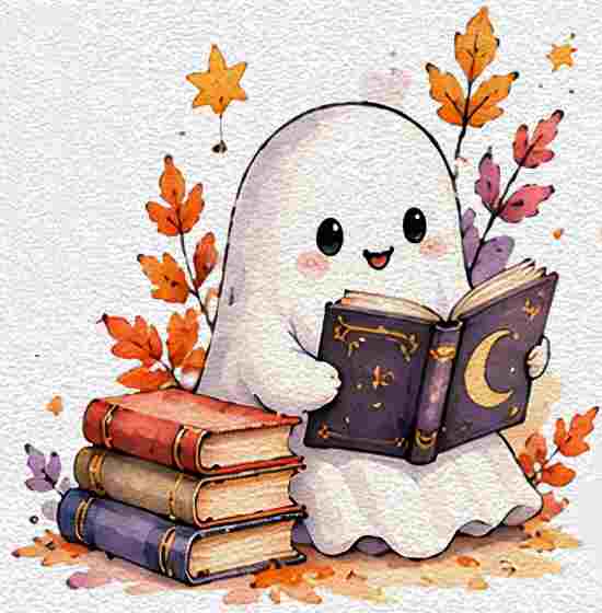 Ghost Reading a Book