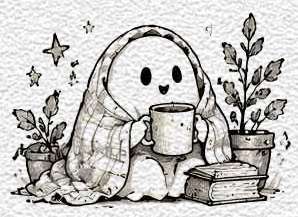 Ghost Wrapped in a Cozy Blanket