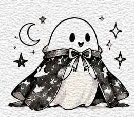 Ghost with a Starry Night Cape