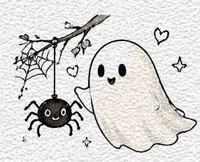 Ghost with a Tiny Spider Friend