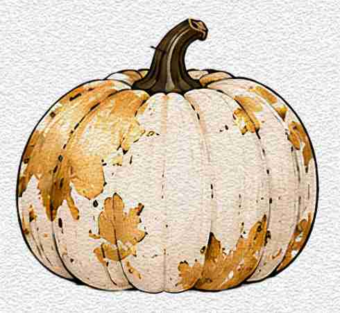 Gold Leaf Accent Pumpkin