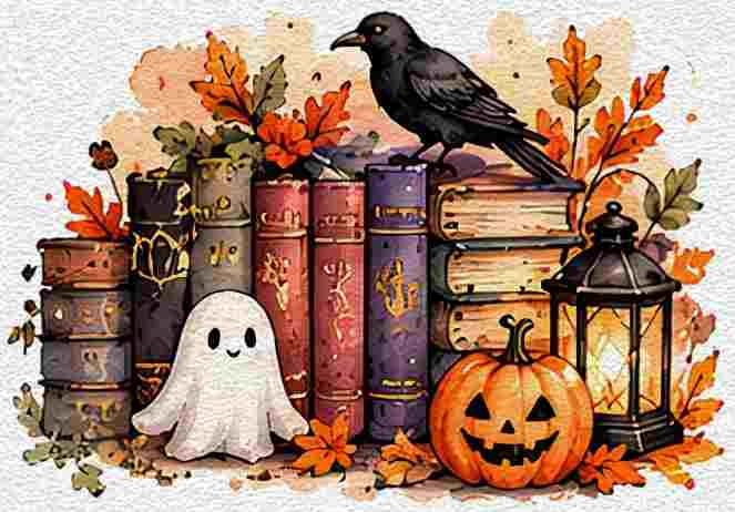 Halloween Bookshelf