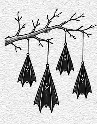Halloween Hanging Bats