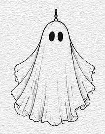 Hanging Cheesecloth Ghost