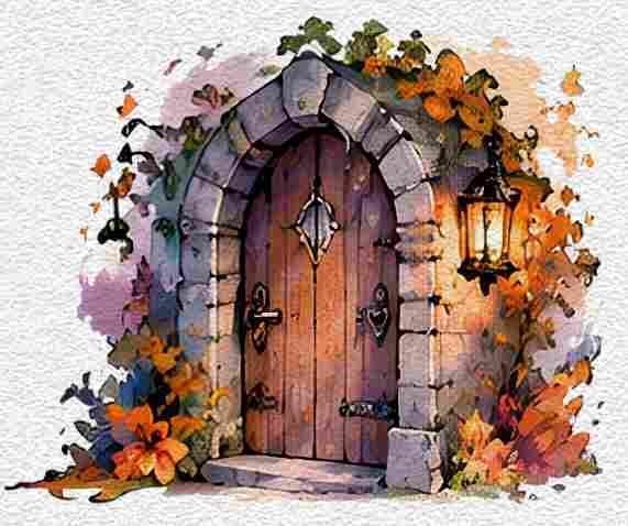 Haunted Door Doodle