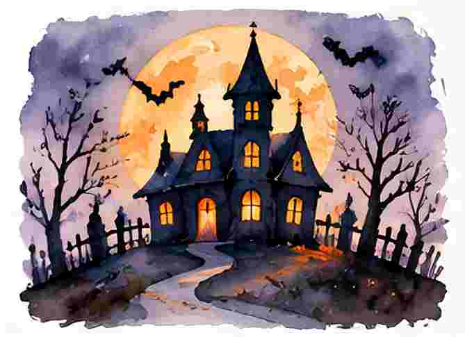 Haunted House Silhouette