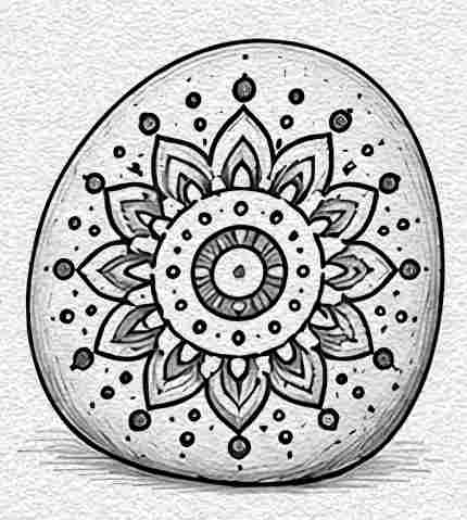 Mandala Dot Rock