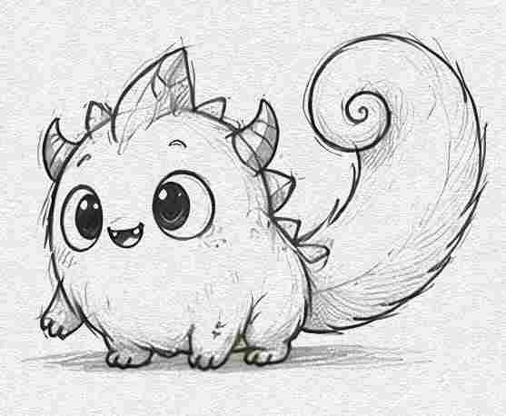 Monster with a Big Tail