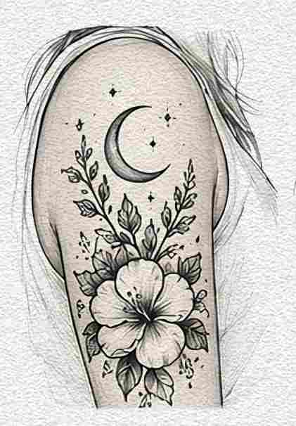 Moon and Florals