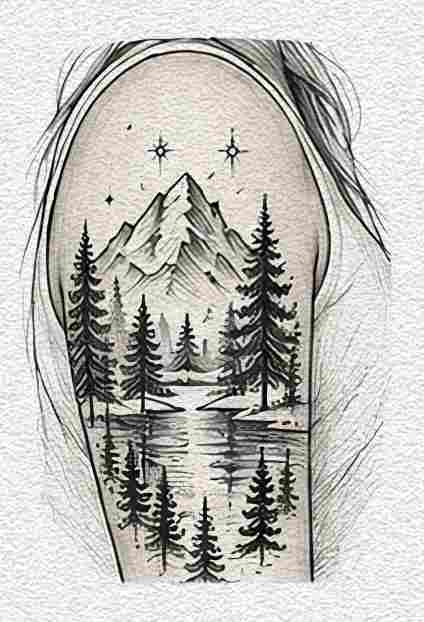Mountains and Trees